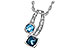 A243-71990: NECKLACE .91 TW BLUE TOPAZ 1.04 TGW