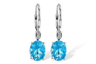A244-62827: EARR 3.70 TW BLUE TOPAZ 3.75 TGW (9x7MM BT)