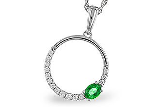 A329-11936: NECKLACE .19 EMERALD .34 TGW