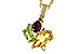 A329-11945: NECKLACE .79 SEMI PREC (CIT,PER,GAR) .82 TGW
