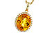 A329-11972: NECKLACE 3.85 CITRINE 4.07 TGW (12x10MM OV)