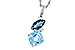 A329-12827: NECKLACE 2.37 TW BLUE TOPAZ 2.40 TGW