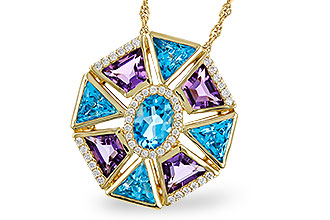 A329-12863: NECKLACE 4.47 SEMI-PREC (BT & AMY) 4.65 TGW