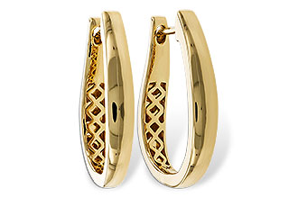 A329-14718: GOLD EARRINGS (22MM)