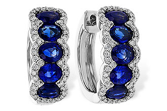 A329-16463: EARRINGS 2.32 TW SAPPHIRE 2.57 TGW