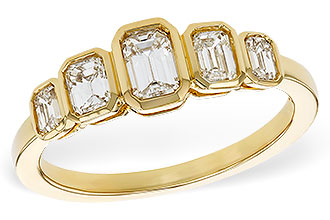 A329-17427: LDS DIA WED RG .90 TW EMERALD CUTS