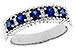 A329-17436: LDS WED RG .64 TW SAPPHIRE .76 TGW