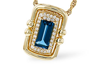 A330-00136: NECK .84 LONDON BLUE TOPAZ .96 TGW (8x4MM LBT)
