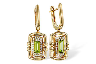 A330-00145: EARRINGS .71 TW PERIDOT .88 TGW (6x3MM PER)