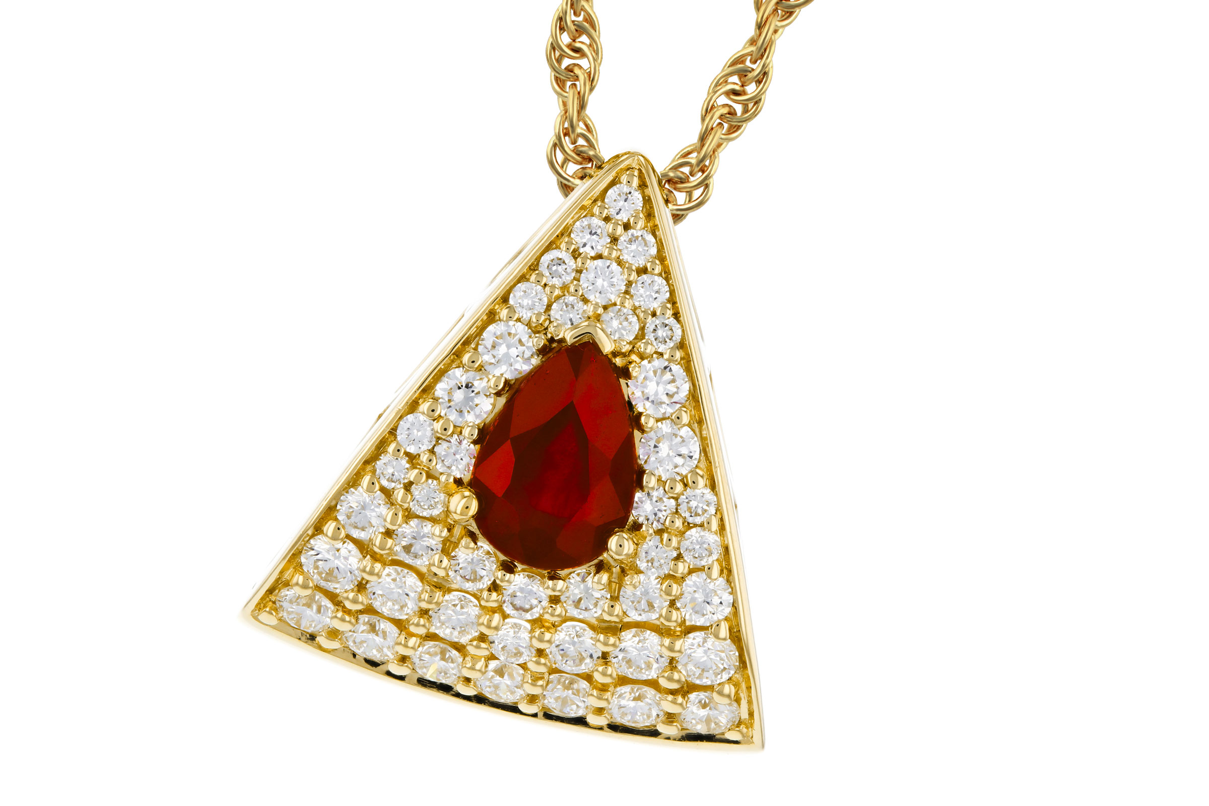 A330-01990: NECKLACE .46 RUBY .80 TGW (6x4MM RU)