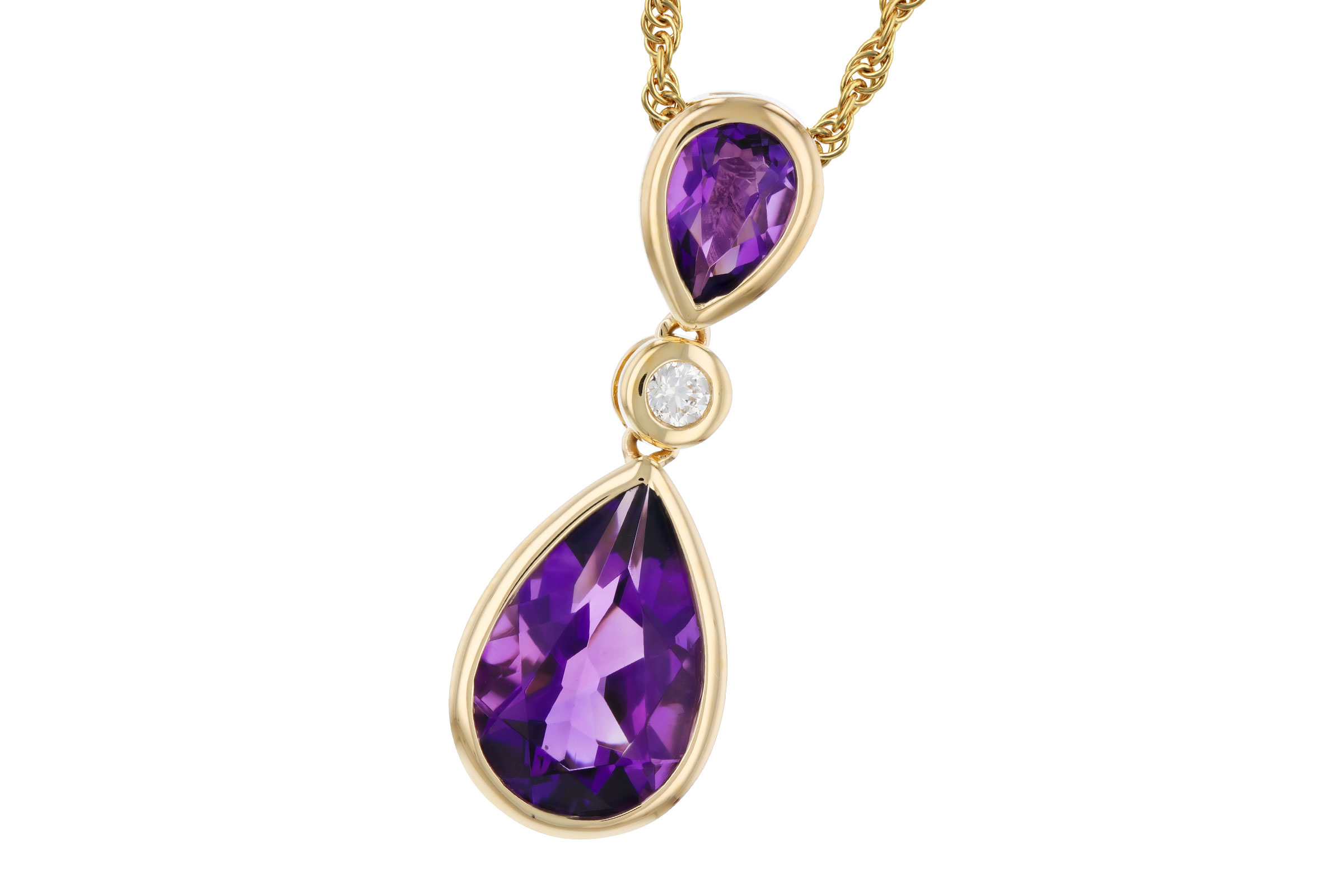 A330-02827: NECKLACE 1.92 TW AMETHYST 1.96 TGW