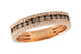 B241-84663: LDS WED RG .33 BROWN DIAS .49 TW