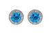 B241-84727: EARR 4.22 BLUE TOPAZ 4.41 TGW