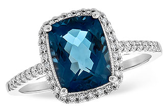 B243-71990: LDS RG 2.42 LONDON BLUE TOPAZ 2.62 TGW