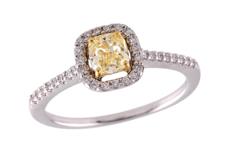 B327-27399: LDR .77 FANCY LGT YELL DIA .95 TW (GIA1279297180)