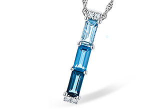 B327-30145: NECK 1.26 BLUE TOPAZ 1.30 TGW