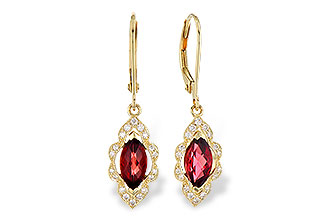 B327-34727: EARR 1.10 TW GARNET 1.25 TGW