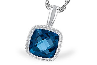 B328-22827: NECKLACE 1.10 CT LONDON BLUE TOPAZ