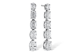 B328-24663: EARRINGS 1.90 TW OVAL DIAMONDS