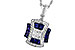 B328-25563: NECK .85 TW SAPPHIRE 1.10 TGW