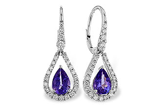 B329-10136: EARR 1.48 TW TANZANITE 1.98 TGW (7x5 PEAR)