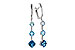 B329-10163: EARRINGS 2.41 TW BLUE TOPAZ 2.45 TGW