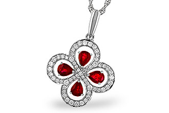 B329-11054: NECKLACE .68 RUBY TW .96 TGW