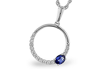 B329-11927: NECKLACE .28 SAPPHIRE .43 TGW