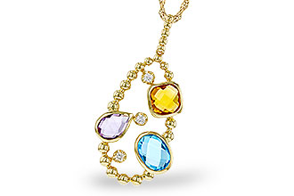 B329-12863: NECKLACE 3.04 TW SEMI-PREC 3.14 TGW (BT,AMY,CIT)