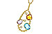 B329-12863: NECKLACE 3.04 TW SEMI-PREC 3.14 TGW (BT,AMY,CIT)