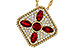B329-13745: NECKLACE .81 TW RUBY 1.12 TGW