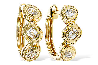 B329-16536: EARRINGS .42 TW FANCY CUT DIAS