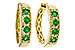 B329-17454: EARRINGS .33 TW EMERALD .45 TGW