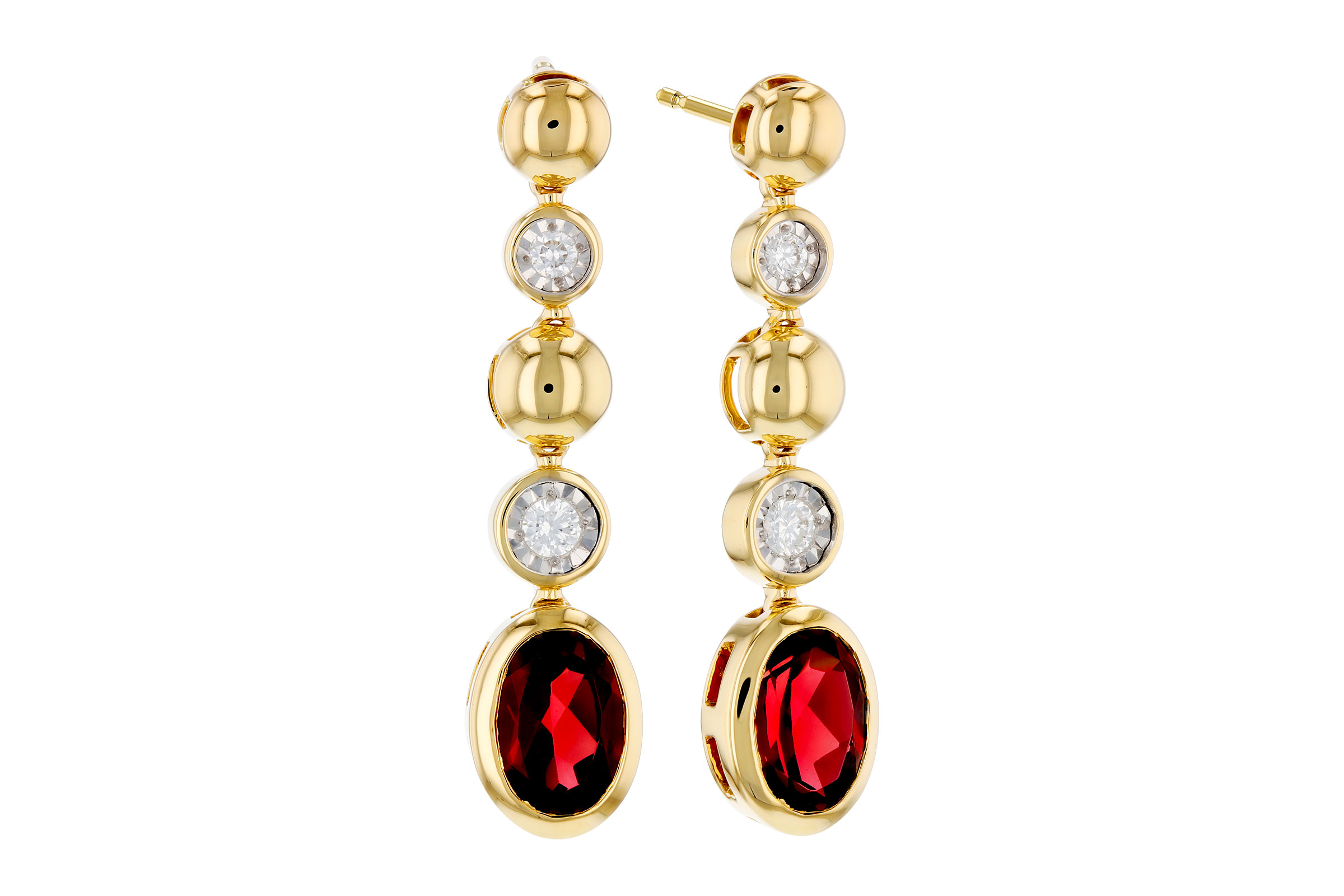 B330-01072: EARRINGS 1.76 TW GARNET 1.86 TGW