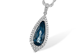 C243-66472: NECK 2.40 LONDON BLUE TOPAZ 2.65 TGW