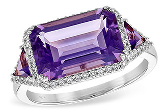 C244-55590: LDS RG 3.48 TW AMETHYST 3.70 TGW (12x8MM)