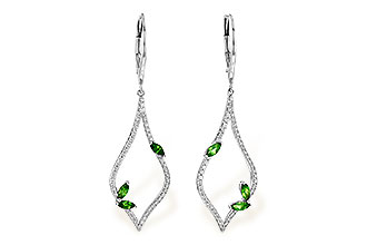 C244-60172: EARR .42 GREEN GARNET .77 TGW