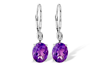 C244-62827: EARR 2.85 TW AMETHYST 2.90 TGW (9x7MM AMY)