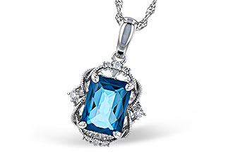 C327-30127: NECK 1.68 LONDON BLUE TOPAZ 1.73 TGW (8x6MM LBT)