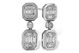 C329-09245: EARRINGS .38 BAG .45 TW