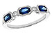 C329-11054: LDS WED RG .72 SAPPHIRE .77 TGW (4x3MM SAPP)