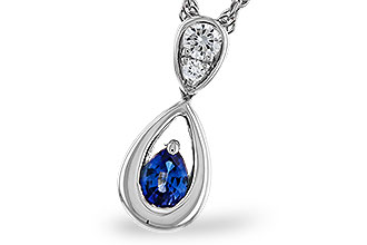 C329-11963: NECKLACE .21 SAPPHIRE .27 TGW (4x3 SAPP)