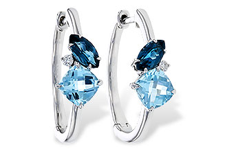 C329-12827: EARRINGS 1.82 TW BLUE TOPAZ 1.86 TGW