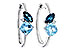 C329-12827: EARRINGS 1.82 TW BLUE TOPAZ 1.86 TGW