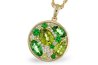 C329-12845: NECK 2.20 TW SEMI-PRECIOUS (TSAV, PER) 2.37 TGW