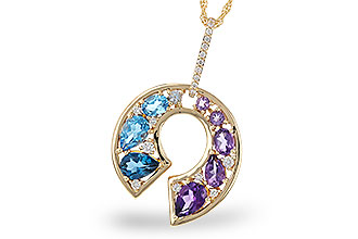 C329-12872: NECKLACE 1.77 SEMI-PREC (AMY & BT) 1.90 TGW