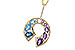 C329-12872: NECKLACE 1.77 SEMI-PREC (AMY & BT) 1.90 TGW