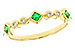 C329-13808: LDS WED RG .14 TW EMERALD .19 TGW