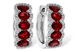 C329-15636: EARRINGS 2.20 TW RUBY 2.45 TGW
