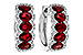 C329-15636: EARRINGS 2.20 TW RUBY 2.45 TGW